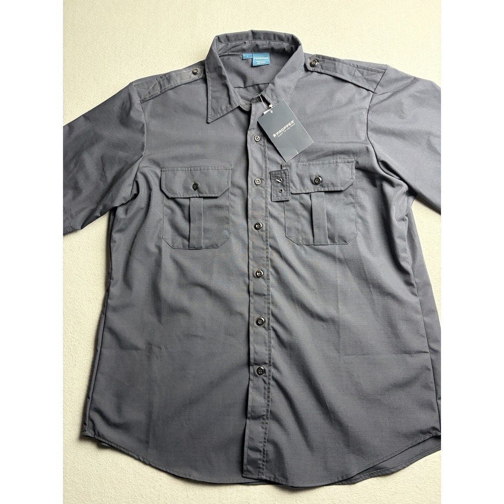 Propper Tactical Shirt Mens Large NWT LAPD Navy Ripstop Short Sleeve Uniform